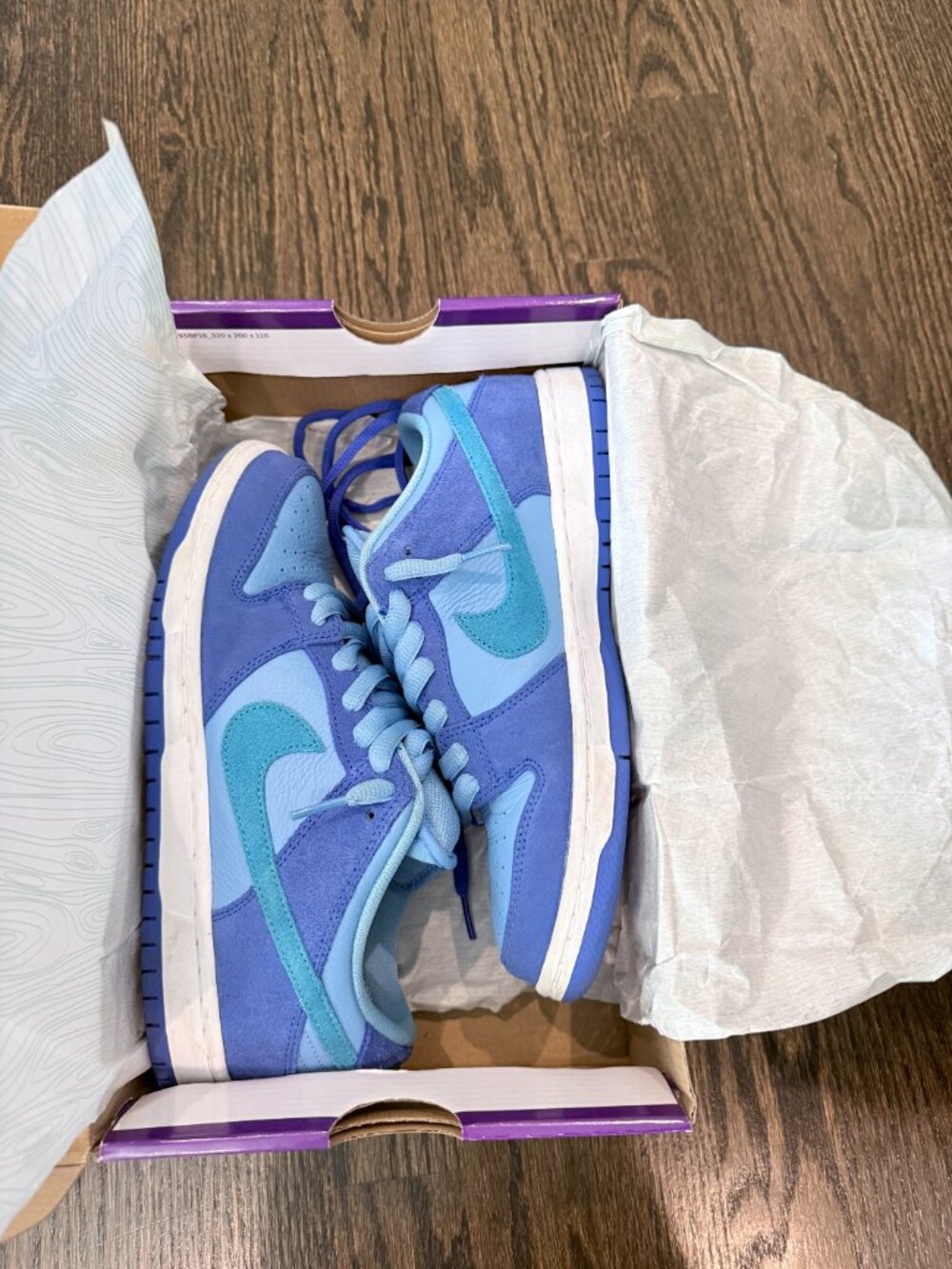 Nike Dunks Blue Raspberry Racer Blue/Laser Blue size 8M - Picture 3 of 6